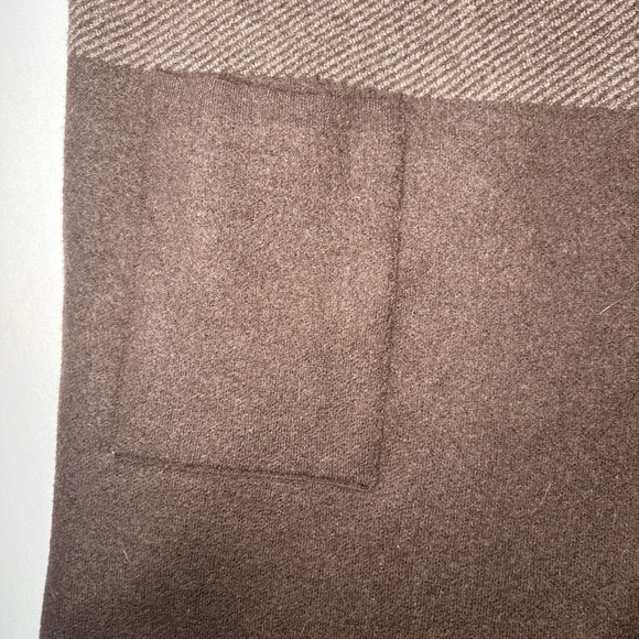 Poetry Cardigan Coat Women's 14 Brown Knit Wool Blend Coatigan Front Pockets - Picture 8 of 16